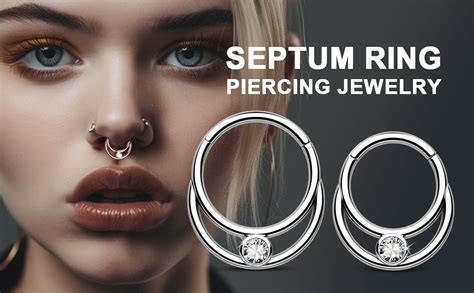 Amazon Cm Crareesi Mania Double Septum Ring G Septum Rings L