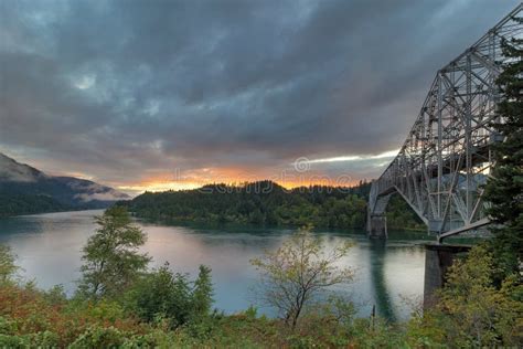 Columbia River Crossing Interstate Bridge At Night Stock Photo - Image ...