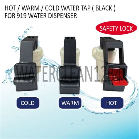 Hot Warm Cold Water Tap For Model Water Dispenser Black White Shopee Malaysia