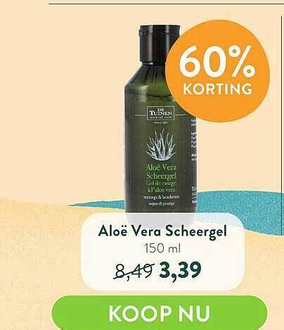 De Tuinen Aloë Vera Scheergel 60 Korting aanbieding bij Holland Barrett