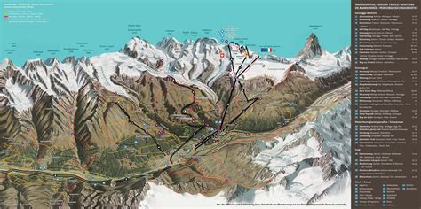 Zermatt summer map - Ontheworldmap.com