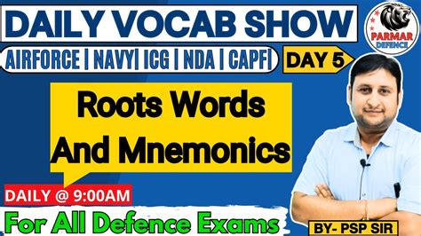 Daily Vocab Show Day Roots Words Mnemonics Vocab For All