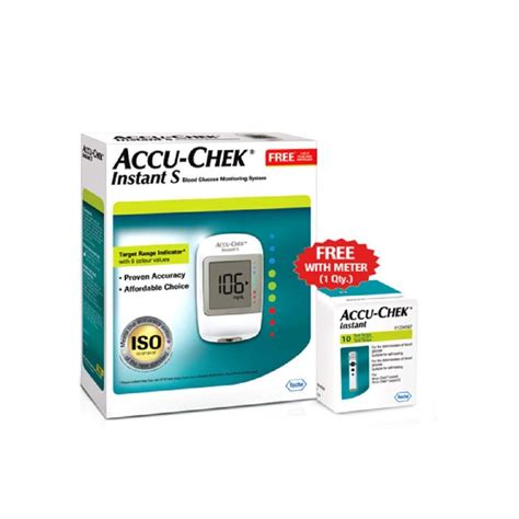 Accu-Chek Instant S Blood Glucose Monitoring System With 10 Free Test ...