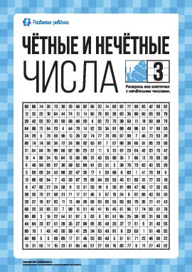 Учим четные и нечетные числа № 3 – распечатать задание Внимание скачать ...