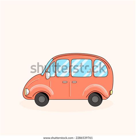 Cartoon Red Car Vector Illustration Stock Vector (Royalty Free ...