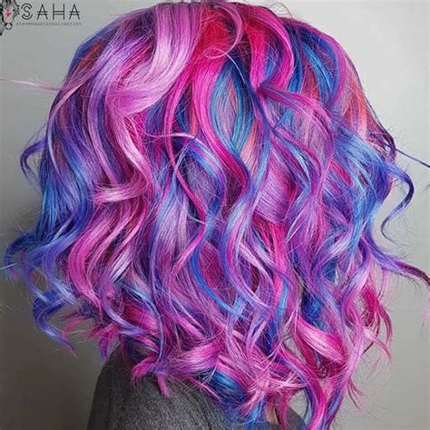 √ Blue Pink And Purple Hair