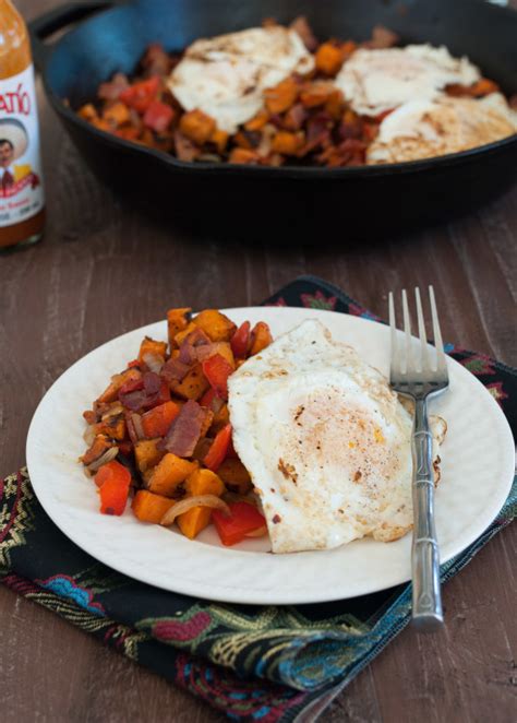 Sweet Potato Hash With Bacon And Eggs Nutritious Eats