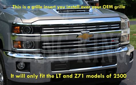 2015 2019 Chevy Silverado 2500 Hd Chrome Grille Grill Insert Trim Lt Z71 Only Ebay