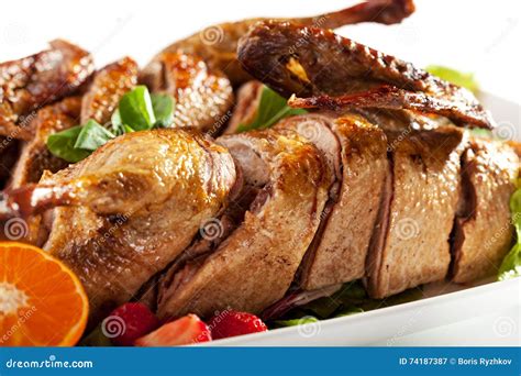 Roast Stuffed Duck Stock Image Image Of Organic Celebrate 74187387