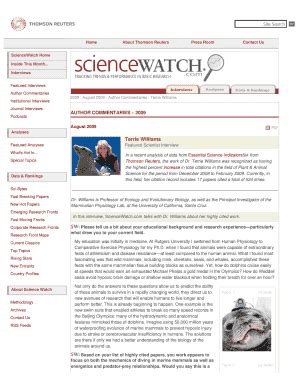 Fillable Online Williams Eeb Ucsc ScienceWatch The Williams Lab