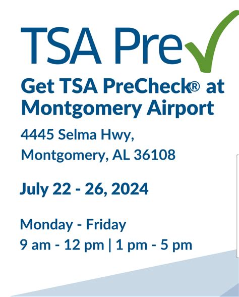 MGM Airport Hosts Pop Up TSA PreCheck Enrollment Event Montgomery