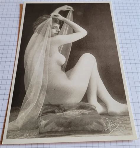 Ak Retro Erotik Akt Nackt Foto Kunst Um H Bsche Frau Nude