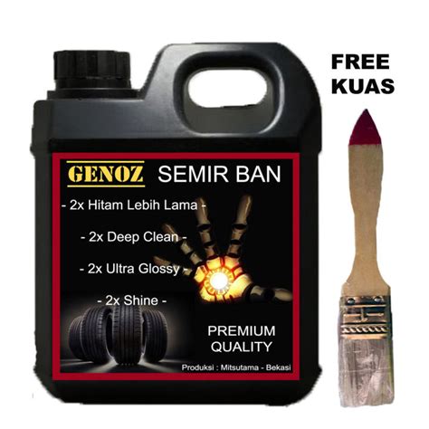 Genoz Semir Ban Liter Pengkilap Ban Penghitam Ban Mobil Ban Motor