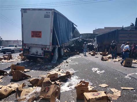 Rapi A En La Carretera A Zacatecas Tras Accidentarse Un Tr Iler Que