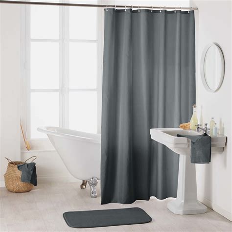 Rideau De Douche Textile Anthracite