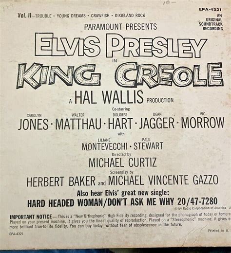 Elvis Presley King Creole Epa Top Quality Ebay