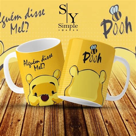 Caneca Personalizada Pooh Porcelana 325 Ml Shopee Brasil