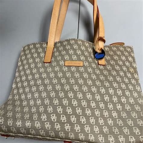 Dooney And Bourke Bags Dooney Bourke Cloth Signature Handbagpurse W Leather Straps Light