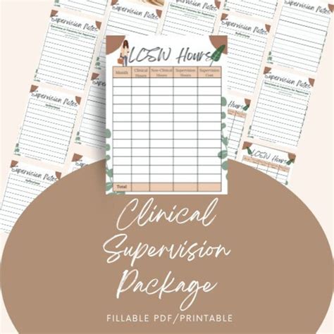 Lcsw Clinical Supervision Package Supervision Notes Supervision Hour