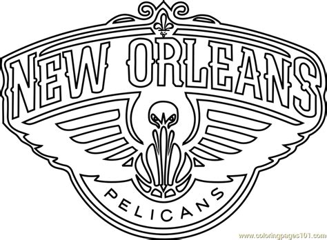 New Orleans Pelicans Coloring Page Free Nba Coloring Pages