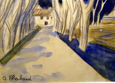 Proantic Auguste Chabaud The Alley Of Plane Trees Of The