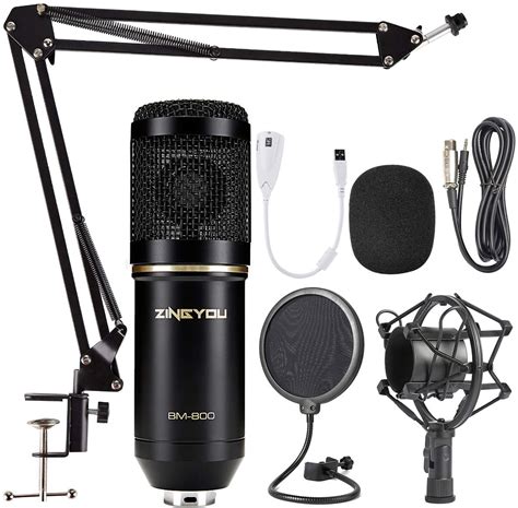 Zingyou Condenser Microphone Bundle Bm 800 Mic Set For Studio