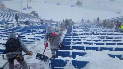 Buffalo Bills Recruit Fans To Shovel Snow Before Nfl Game Youtube