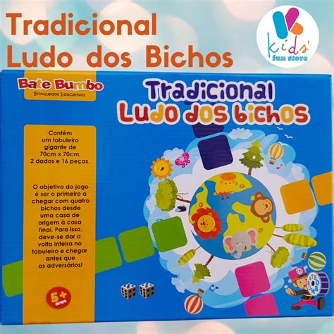 Tradicional Ludo Dos Bichos Gigante Shopee Brasil