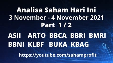 Analisa Saham Hari Ini Asii Arto Bbca Bbri Bmri Bbni Klbf Buka Kbag