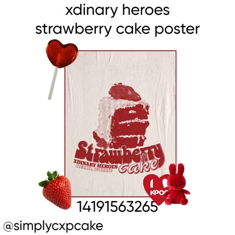 Strawberry Cake Poster Bloxburg Decal Codes