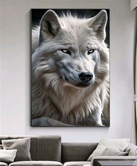 Живопись маслом Современное искусство Картина маслом волк Декор в ...