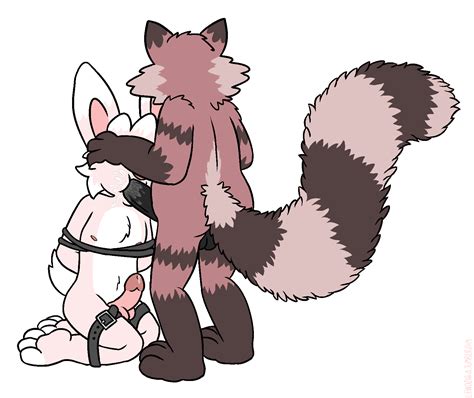 Rule 34 Bondage Bondage Bound Fellatio Lagomorph Lewdzilla Male Mammal Oral Rabbit Raccoon Sex