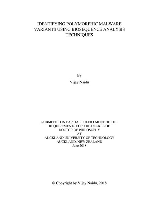 (PDF) Identifying Polymorphic Malware Variants Using Biosequence ...