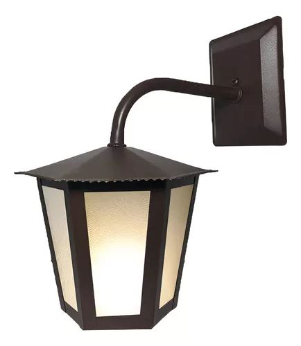 Luminaria Arandela Externa Colonial Sextavada Ideal Marrom 110V 220V