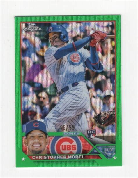 2023 Topps Chrome Green Wave Refractor 198 Christopher Morel 99 RC