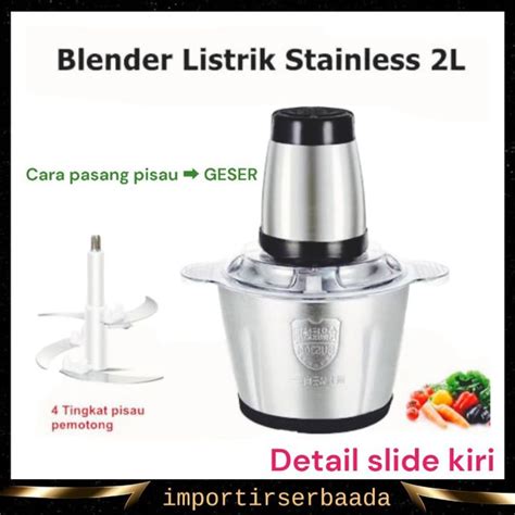 IMP Blender Daging Chopper Stainless Steel 2 Liter Penggiling Daging