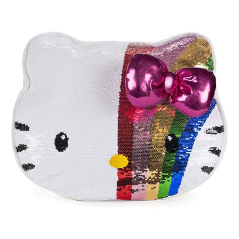 Gund Hello Kitty Color Changing Rainbow Sequin Pillow | Radar Toys