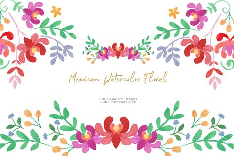 Mexican Flower Red Floral clipart, Flowers Fiesta clip art By Sunflower ...