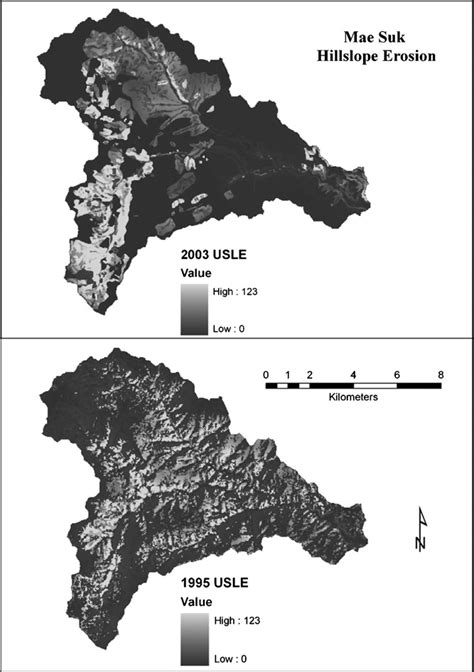 Hillslope erosion grid for Mae Suk. | Download Scientific Diagram