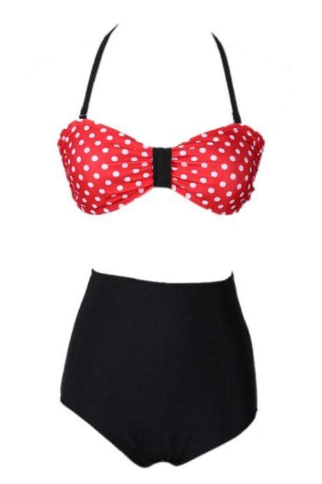 FASHION STRIPED TWO PIECE BIKINI SWIMSUIT On Luulla