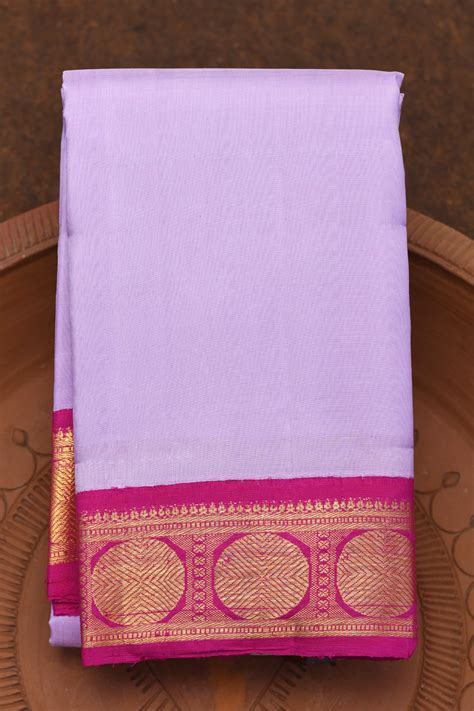 Plain Lavender With Korvai Border Kanchipuram Silk Saree Sundari Silks