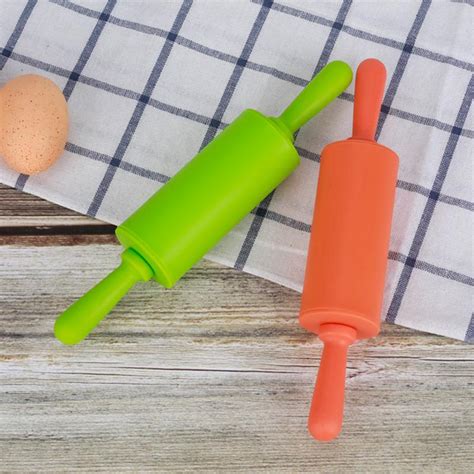 Buy 6 Inch Baking Tool Plastic Handle Rolling Pin Food Grade Silicone