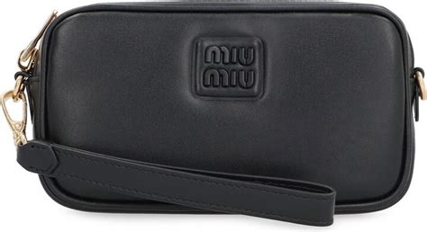 Miu Miu Logo Detailed Zipped Clutch Bag Shopstyle