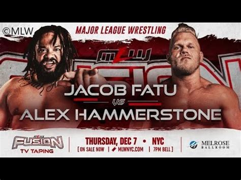 Jacob Fatu Vs Alex Hammerstone Singles Match MLW One Shot 2023