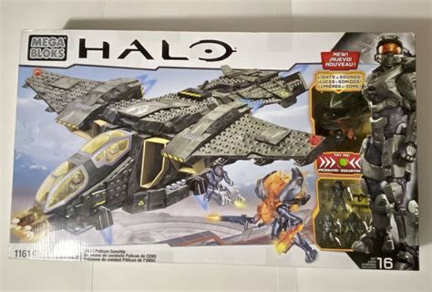 Mega Bloks Halo Unsc Pelican Gunship With Activated Lights