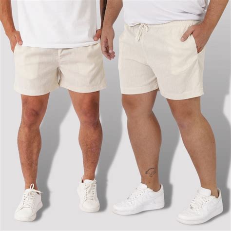 Shorts Linho Bermuda Masculina Colorido P M G GG G1 G2 G3 G4 Plus Size