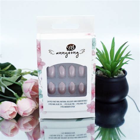 Jual Annyeong Kuku Palsu Matte Kuku Palsu Glosy Nail Art Fake