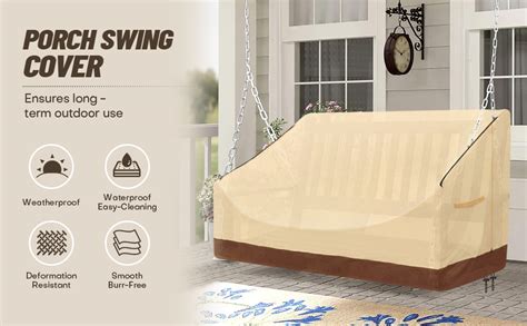 Hepover Porch Swing Cover 61inch Waterproof Hanging