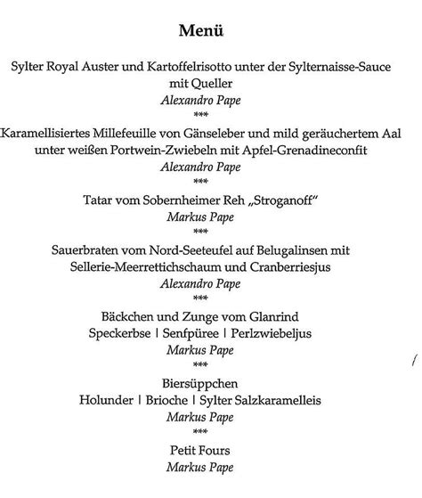 Speisekarte Von Meisenheimer Hof GmbH Co KG Restaurant Meisenheim