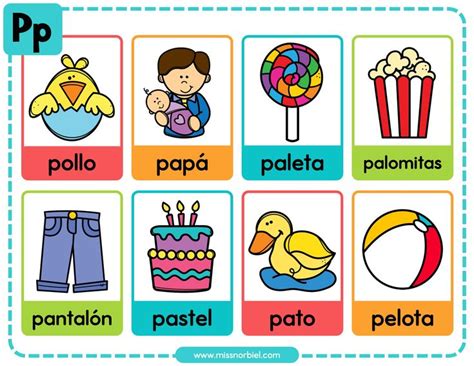 Palabras con p Sílabas pa pe pi po pu Preschool learning activities